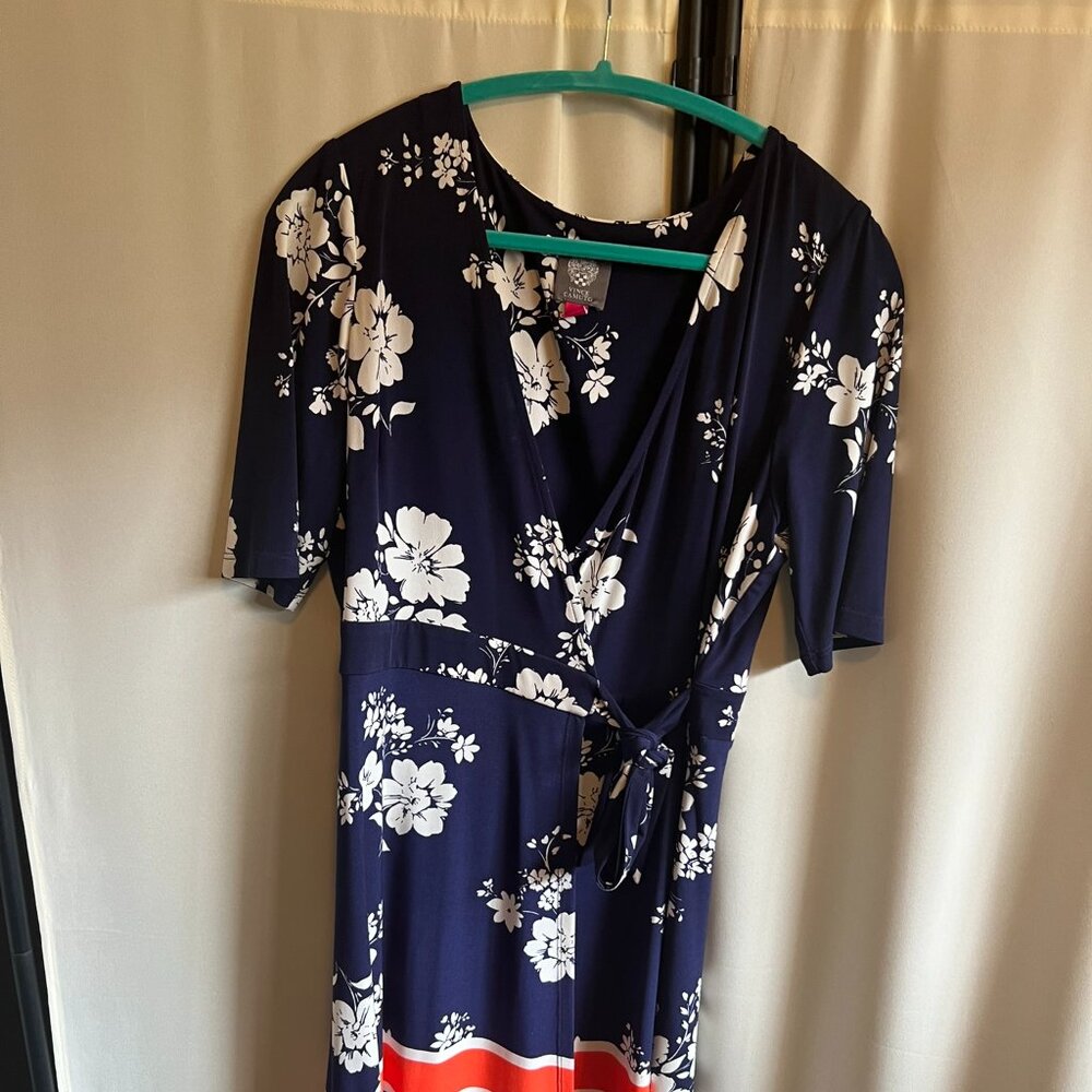 Vince Camuto Graphic Wrap Dress